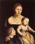 Hans Holbein Konstnarens with wife Katherine and Philipp Spain oil painting artist